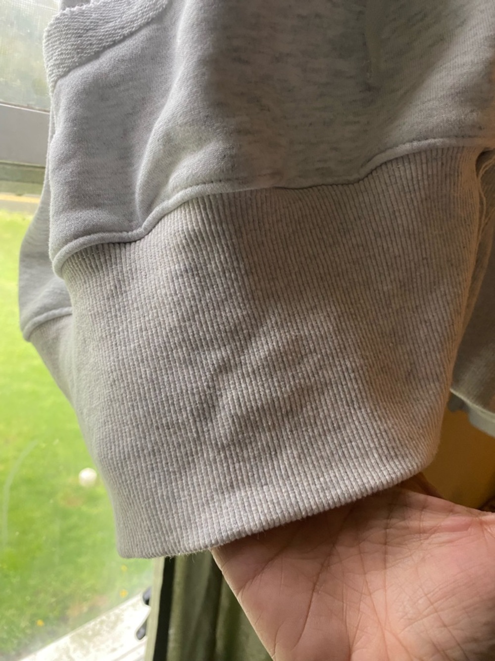 Bucket List light Gray oversized Ruffle Zip Hoodie with Drawstrings! Medium! - Picture 4 of 14